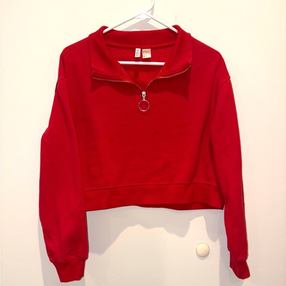 H&M red quarter zip size medium - Picture 4 of 6